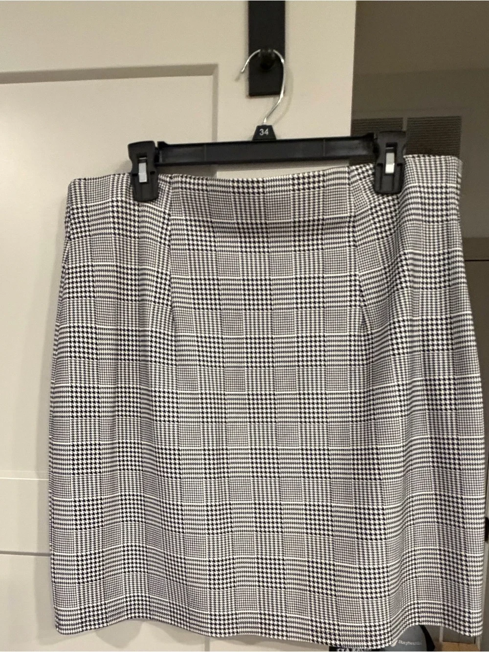 Torrid Black & White Plaid Mini Skirt Size 0 NWOT